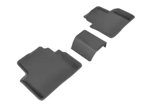 3D MAXpider 2016-2020 Honda Civic Kagu 2nd Row Floormats - Black