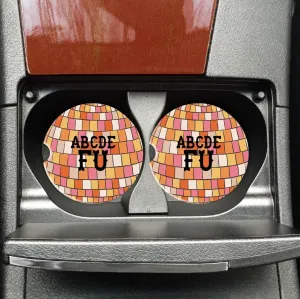 ABCDEFU Disco Car Coasters On The Go