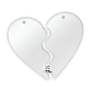 Acrylic Blank Clear Heart Wave (Sizes) ~ 3mm