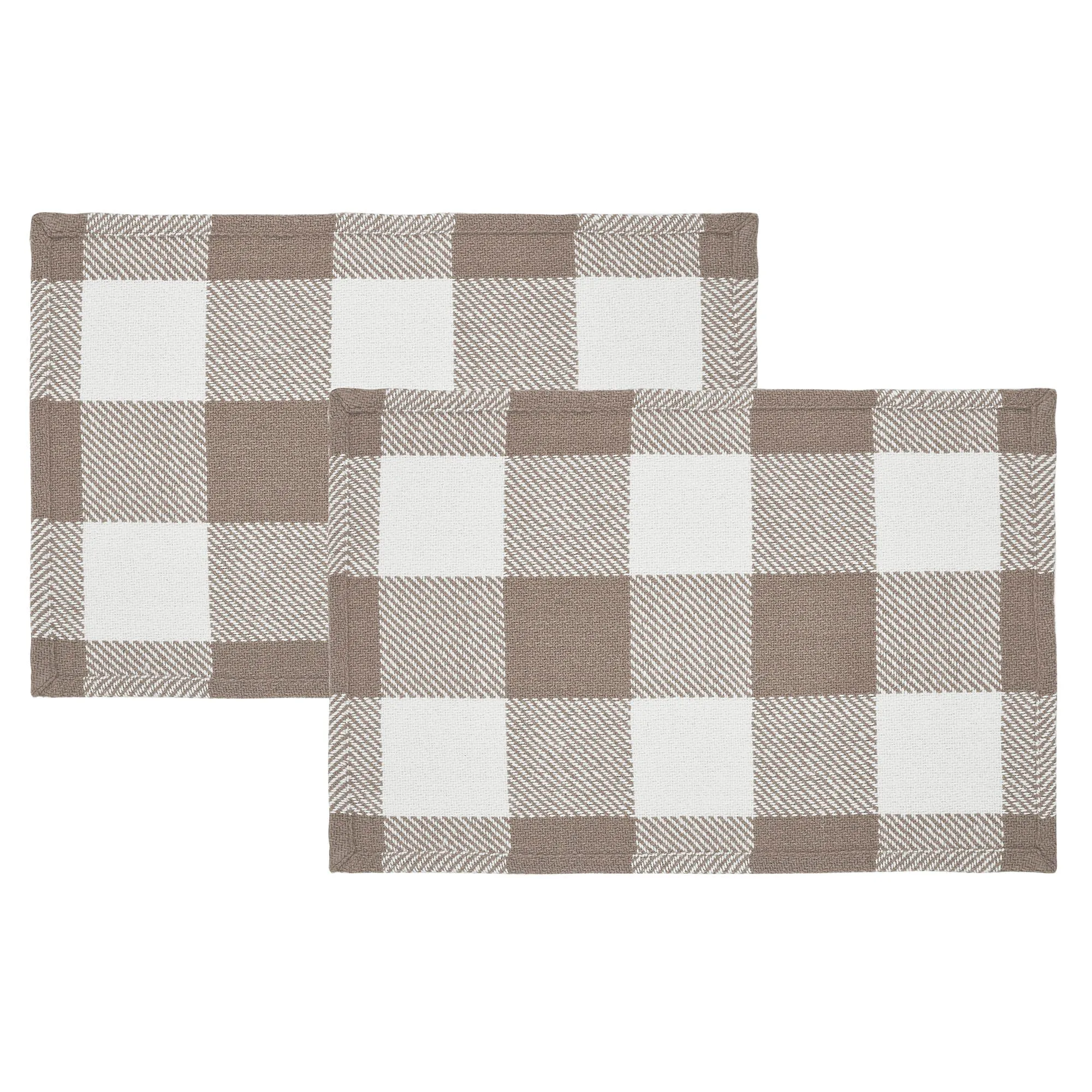 Annie Buffalo Check Portabella Placemat Set of 2 13x19