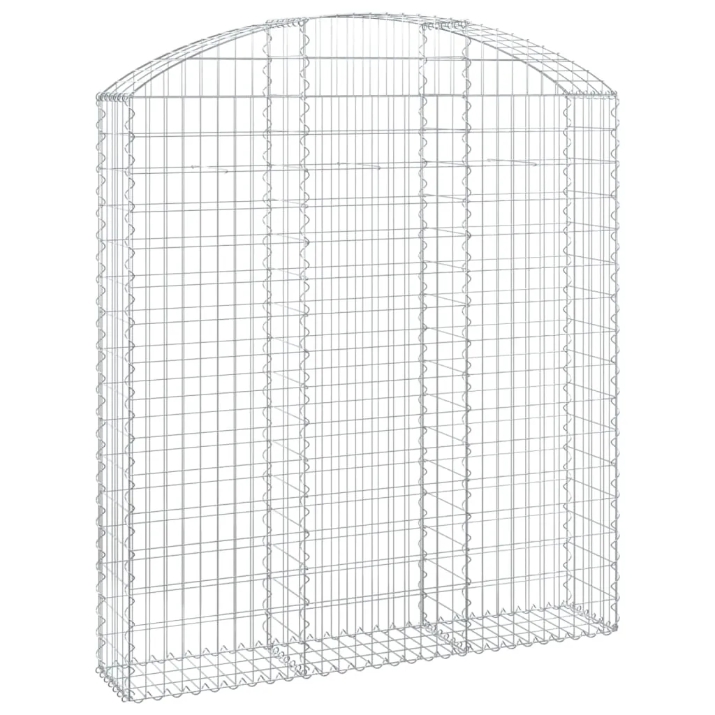 Arched Gabion Basket 150x30x160/180 cm Galvanised Iron