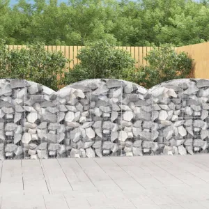 Arched Gabion Basket 150x50x100/120 cm Galvanised Iron