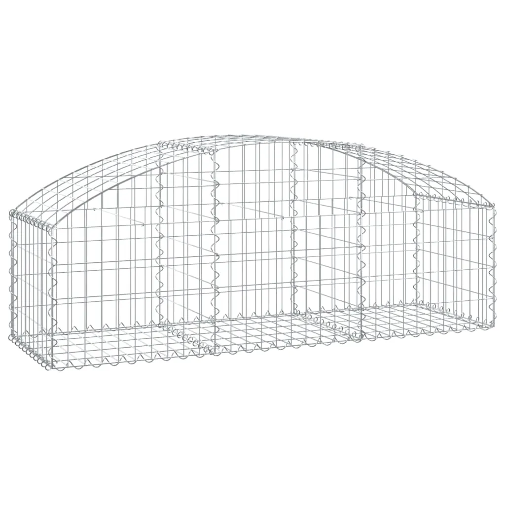 Arched Gabion Basket 150x50x40/60 cm Galvanised Iron