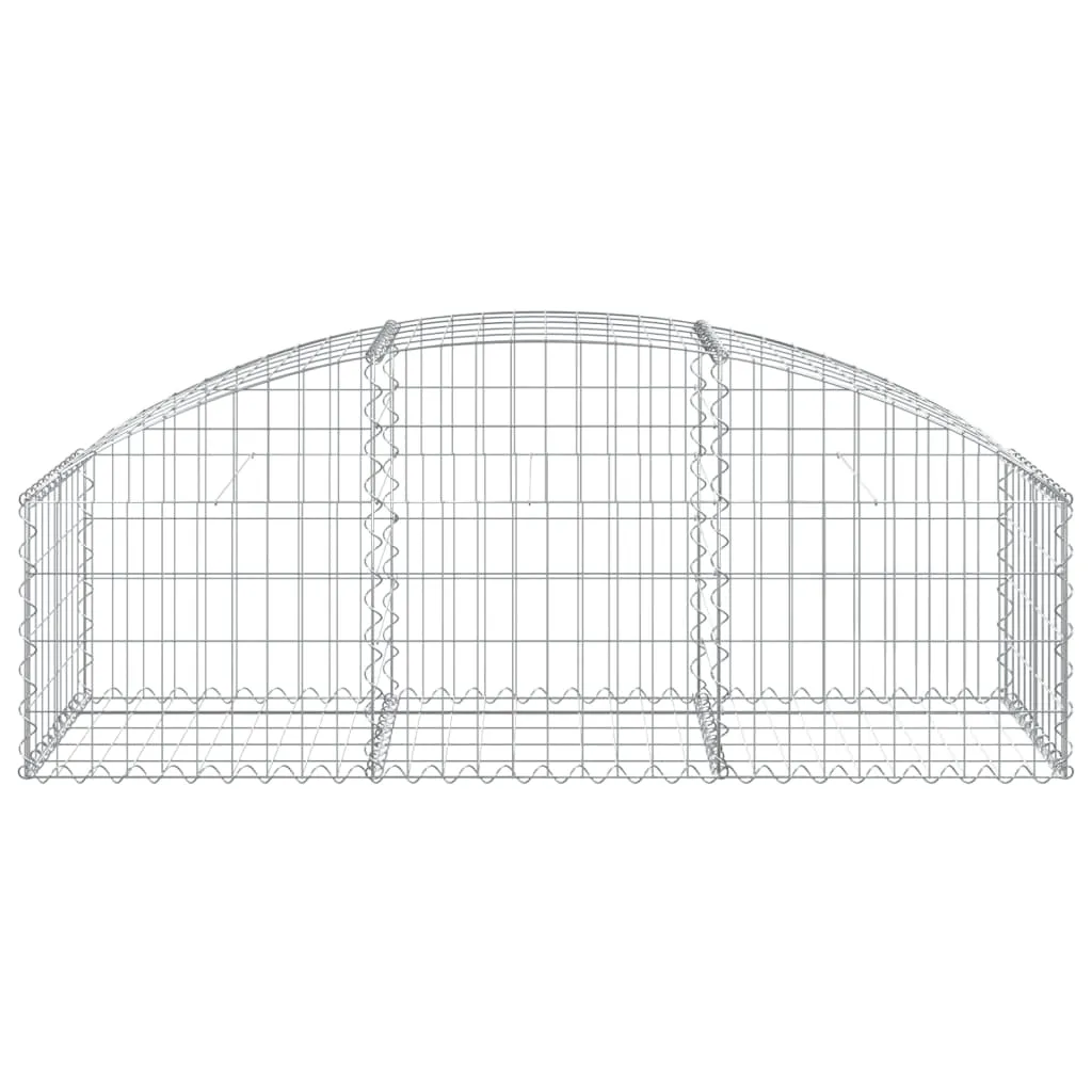 Arched Gabion Basket 150x50x40/60 cm Galvanised Iron