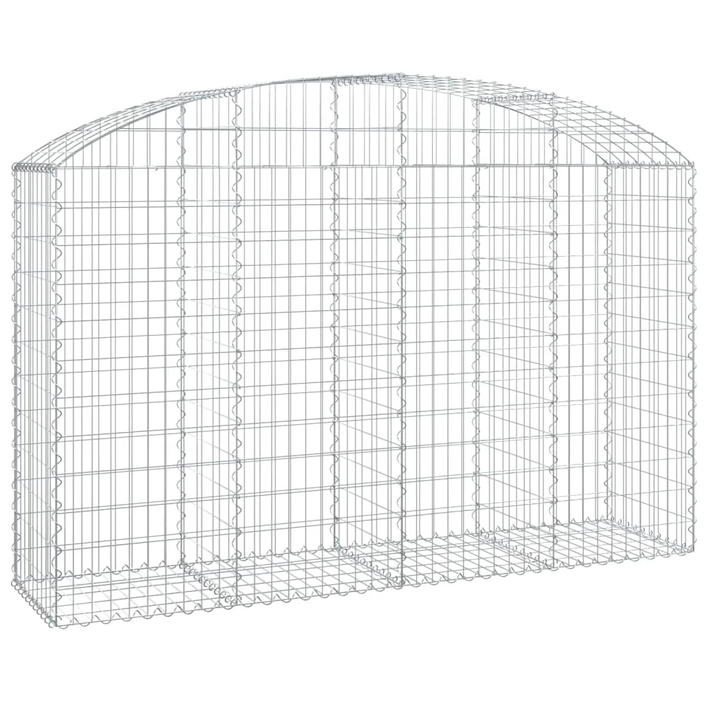 Arched Gabion Basket 200x50x120/140 cm Galvanised Iron