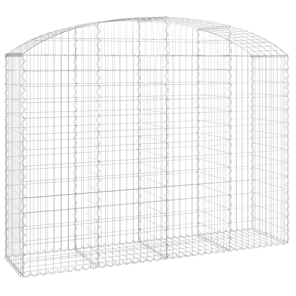 Arched Gabion Basket 200x50x140/160 cm Galvanised Iron