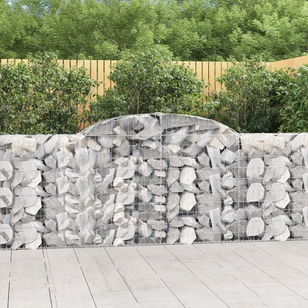 Arched Gabion Basket 300x30x100/120 cm Galvanised Iron