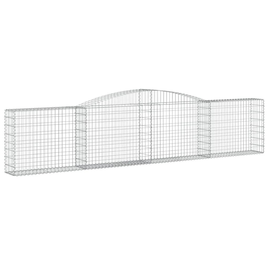 Arched Gabion Basket 400x30x80/100 cm Galvanised Iron