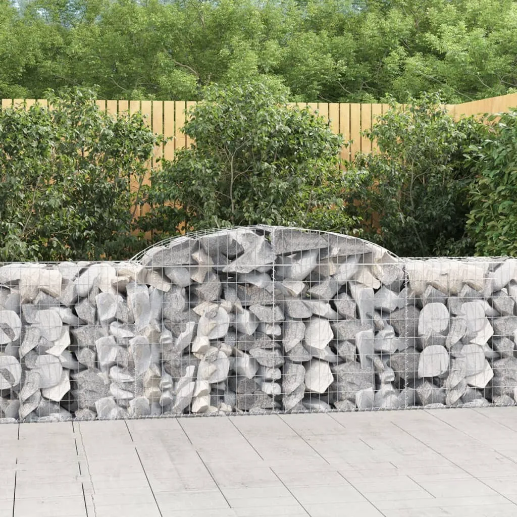 Arched Gabion Baskets 10 pcs 300x50x80/100 cm Galvanised Iron