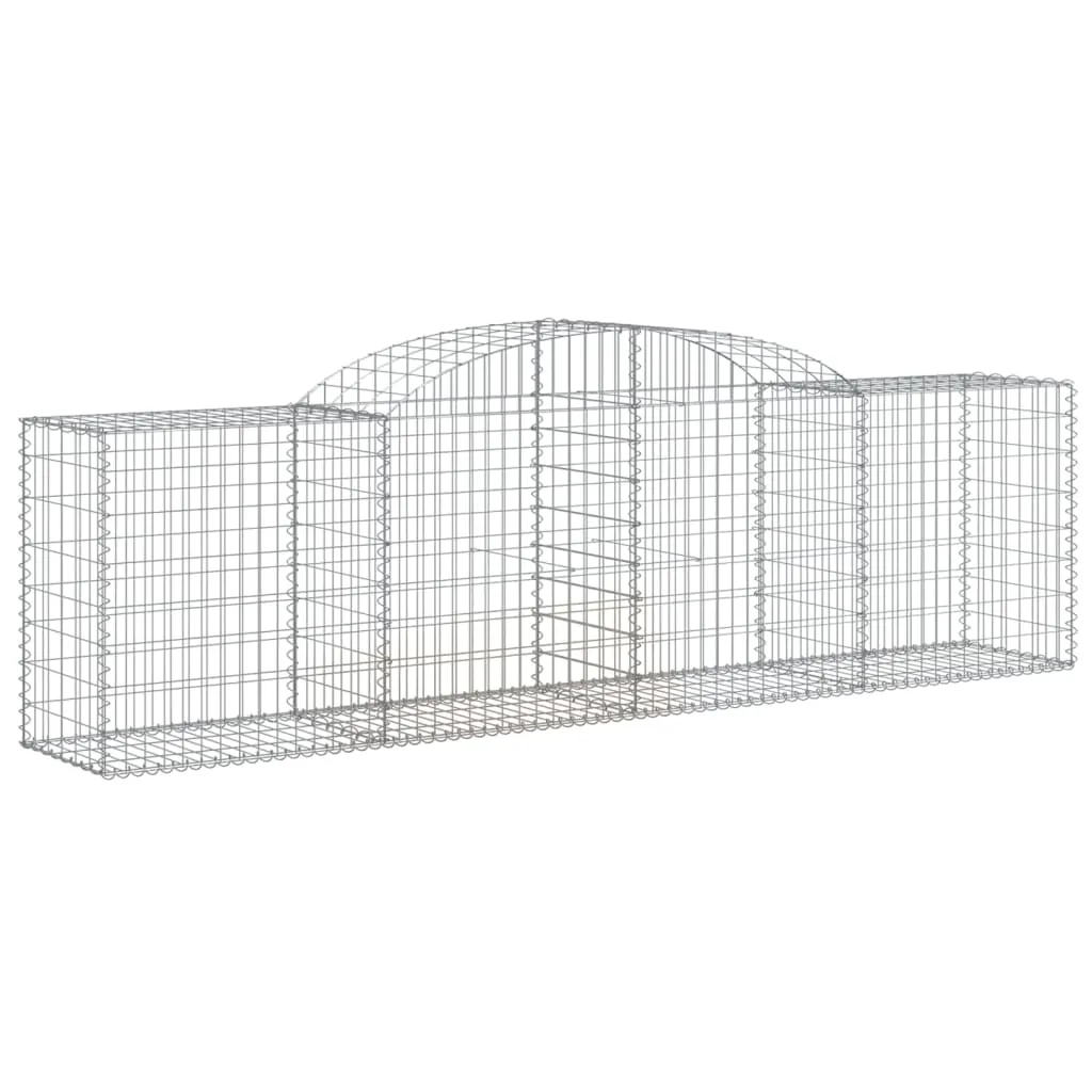 Arched Gabion Baskets 10 pcs 300x50x80/100 cm Galvanised Iron