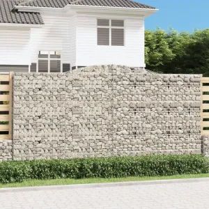 Arched Gabion Baskets 10 pcs 400x30x200/220 cm Galvanised Iron