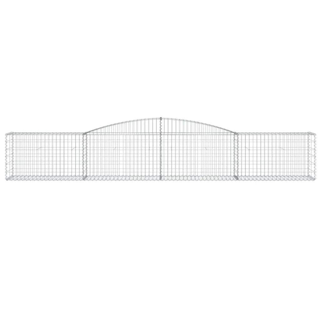 Arched Gabion Baskets 10 pcs 400x50x60/80 cm Galvanised Iron