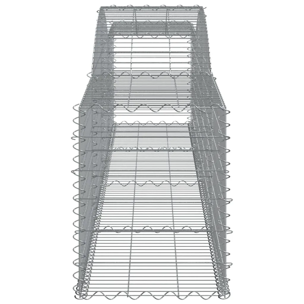 Arched Gabion Baskets 10 pcs 400x50x60/80 cm Galvanised Iron