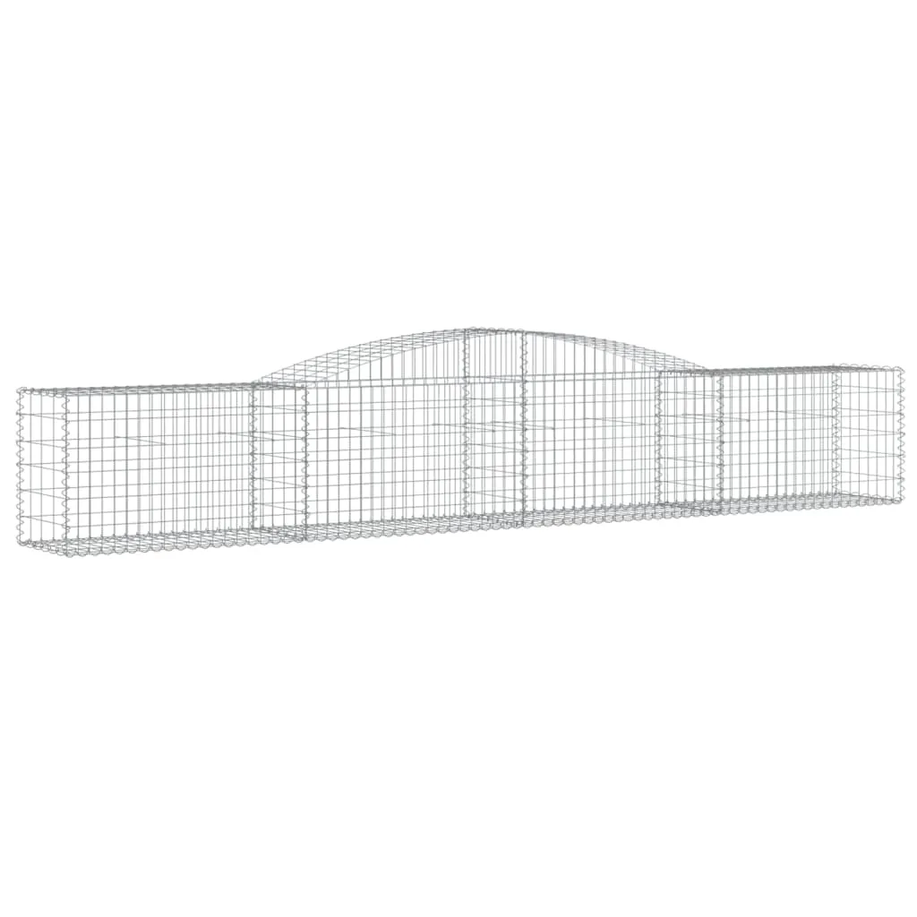 Arched Gabion Baskets 10 pcs 400x50x60/80 cm Galvanised Iron