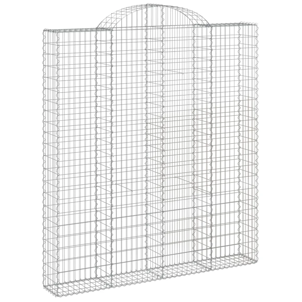 Arched Gabion Baskets 11 pcs 200x30x220/240 cm Galvanised Iron