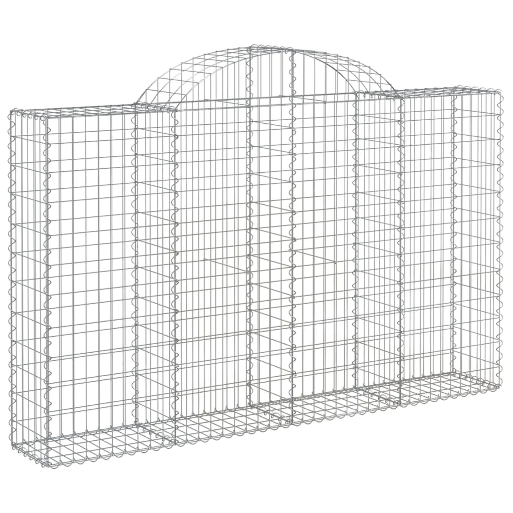 Arched Gabion Baskets 12 pcs 200x30x120/140 cm Galvanised Iron