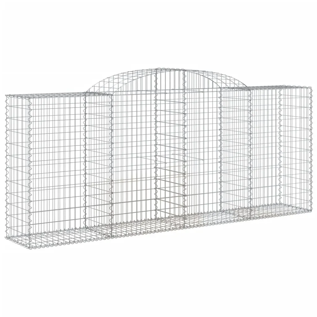 Arched Gabion Baskets 12 pcs 300x50x120/140 cm Galvanised Iron