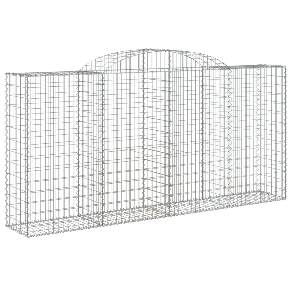 Arched Gabion Baskets 12 pcs 300x50x140/160 cm Galvanised Iron