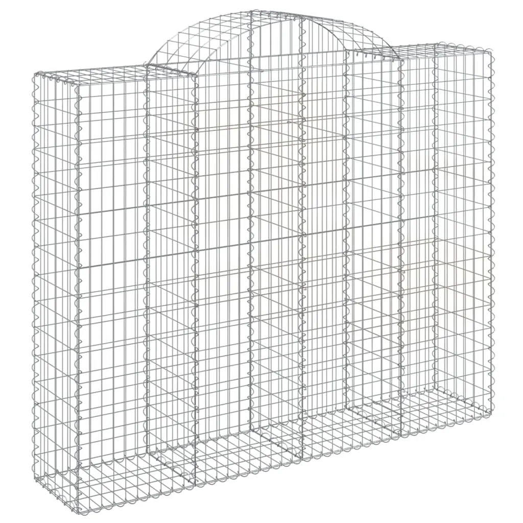 Arched Gabion Baskets 13 pcs 200x50x160/180 cm Galvanised Iron