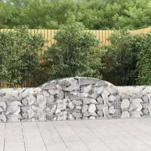 Arched Gabion Baskets 13 pcs 300x30x60/80 cm Galvanised Iron