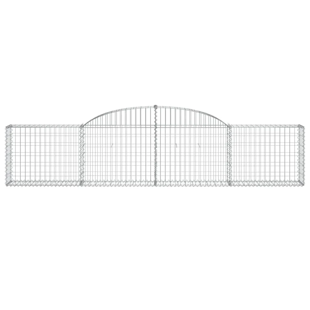 Arched Gabion Baskets 13 pcs 300x30x60/80 cm Galvanised Iron