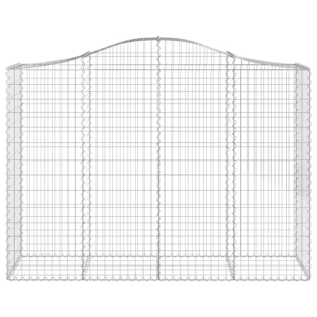 Arched Gabion Baskets 14 pcs 200x50x140/160 cm Galvanised Iron