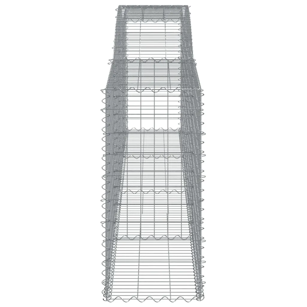 Arched Gabion Baskets 15 pcs 400x50x100/120 cm Galvanised Iron