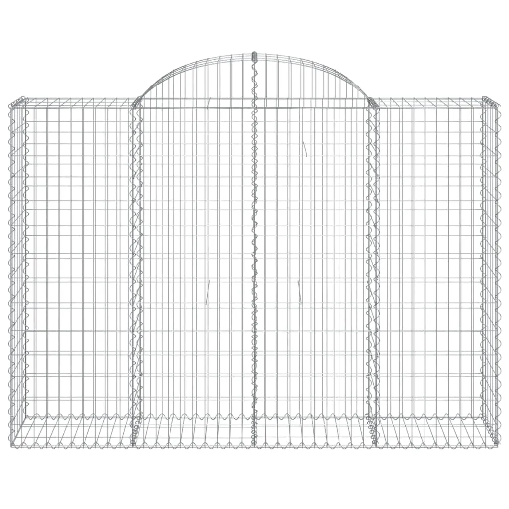 Arched Gabion Baskets 18 pcs 200x50x140/160 cm Galvanised Iron