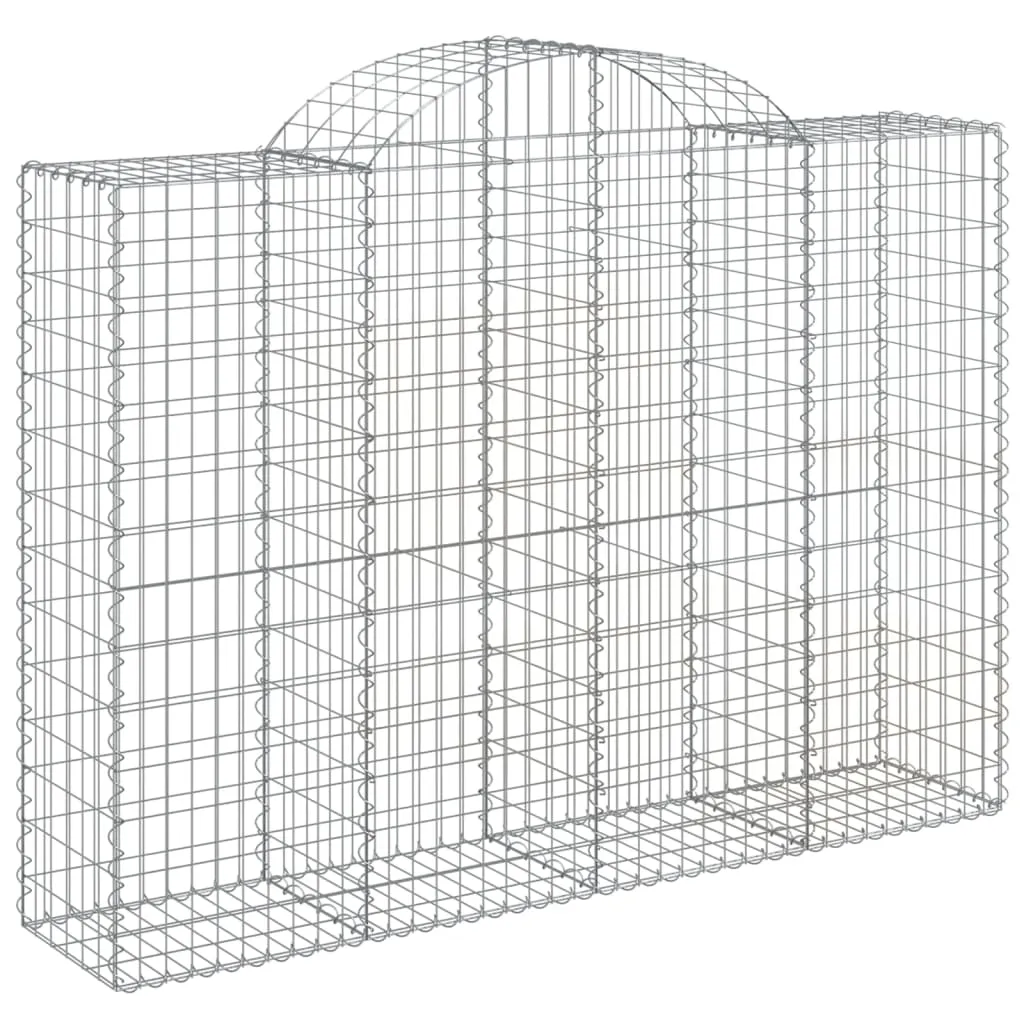 Arched Gabion Baskets 18 pcs 200x50x140/160 cm Galvanised Iron