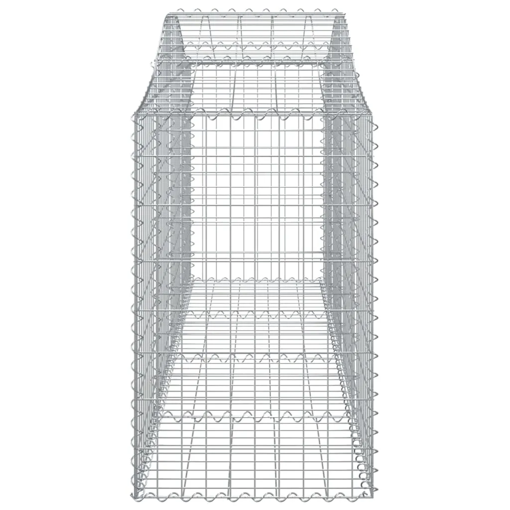 Arched Gabion Baskets 2 pcs 200x50x80/100 cm Galvanised Iron