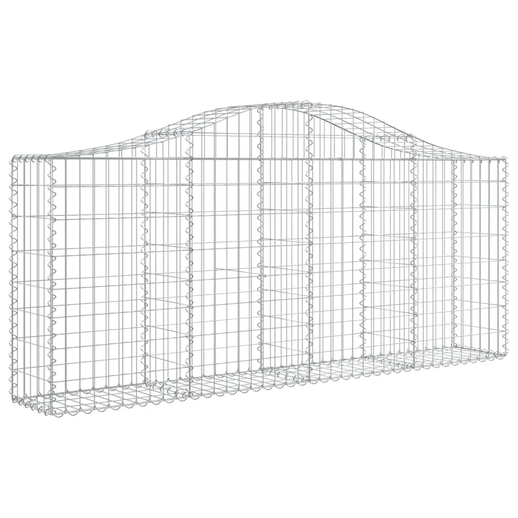 Arched Gabion Baskets 20 pcs 200x30x80/100 cm Galvanised Iron