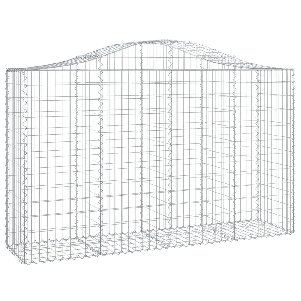 Arched Gabion Baskets 20 pcs 200x50x120/140 cm Galvanised Iron