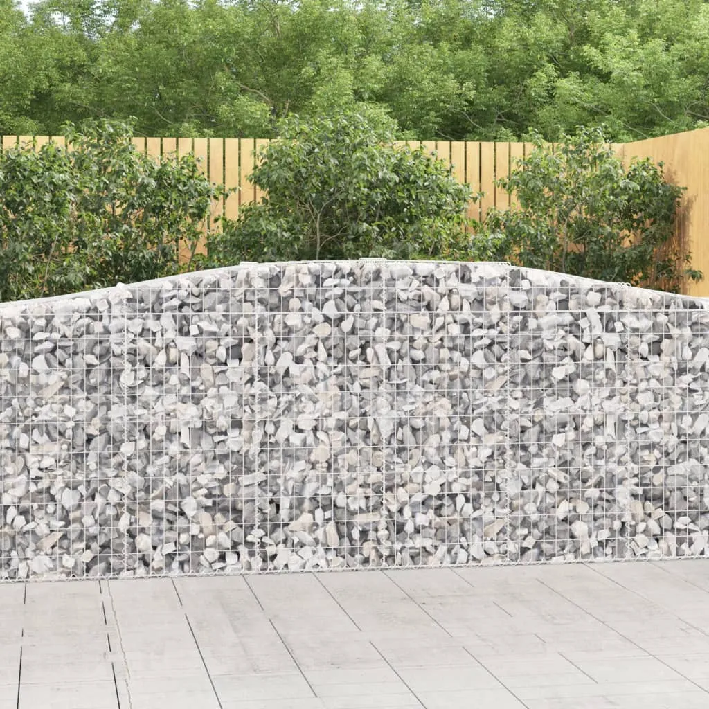 Arched Gabion Baskets 20 pcs 400x50x100/120 cm Galvanised Iron