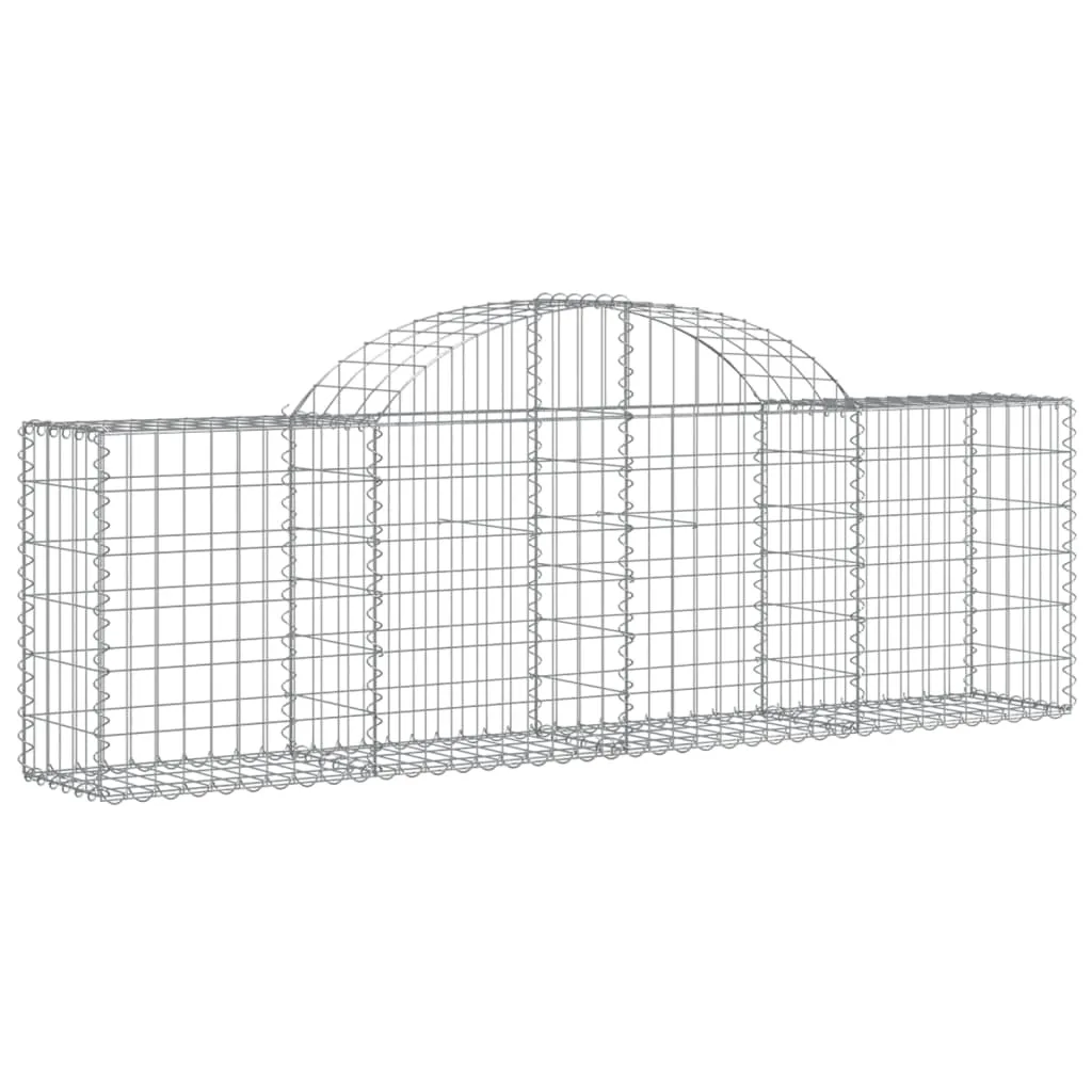 Arched Gabion Baskets 25 pcs 200x30x60/80 cm Galvanised Iron