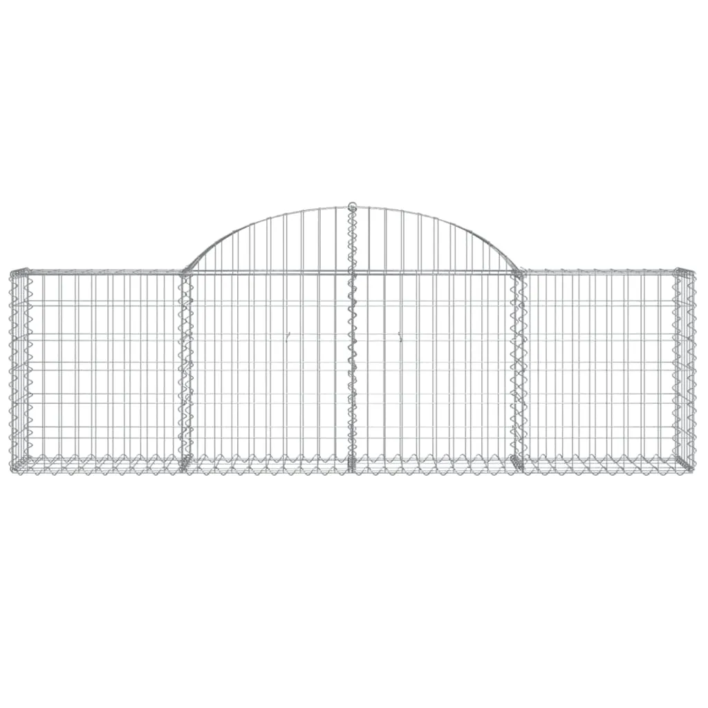 Arched Gabion Baskets 25 pcs 200x30x60/80 cm Galvanised Iron