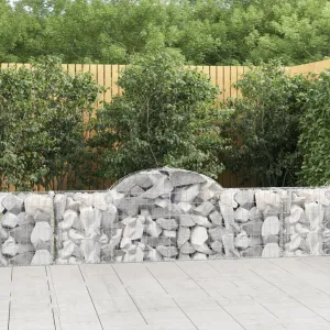 Arched Gabion Baskets 25 pcs 200x30x60/80 cm Galvanised Iron