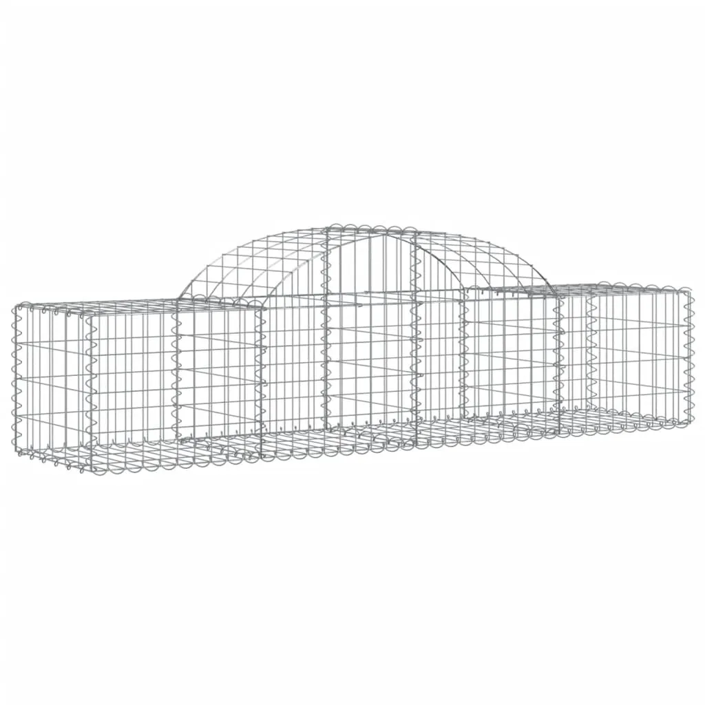 Arched Gabion Baskets 25 pcs 200x50x40/60 cm Galvanised Iron