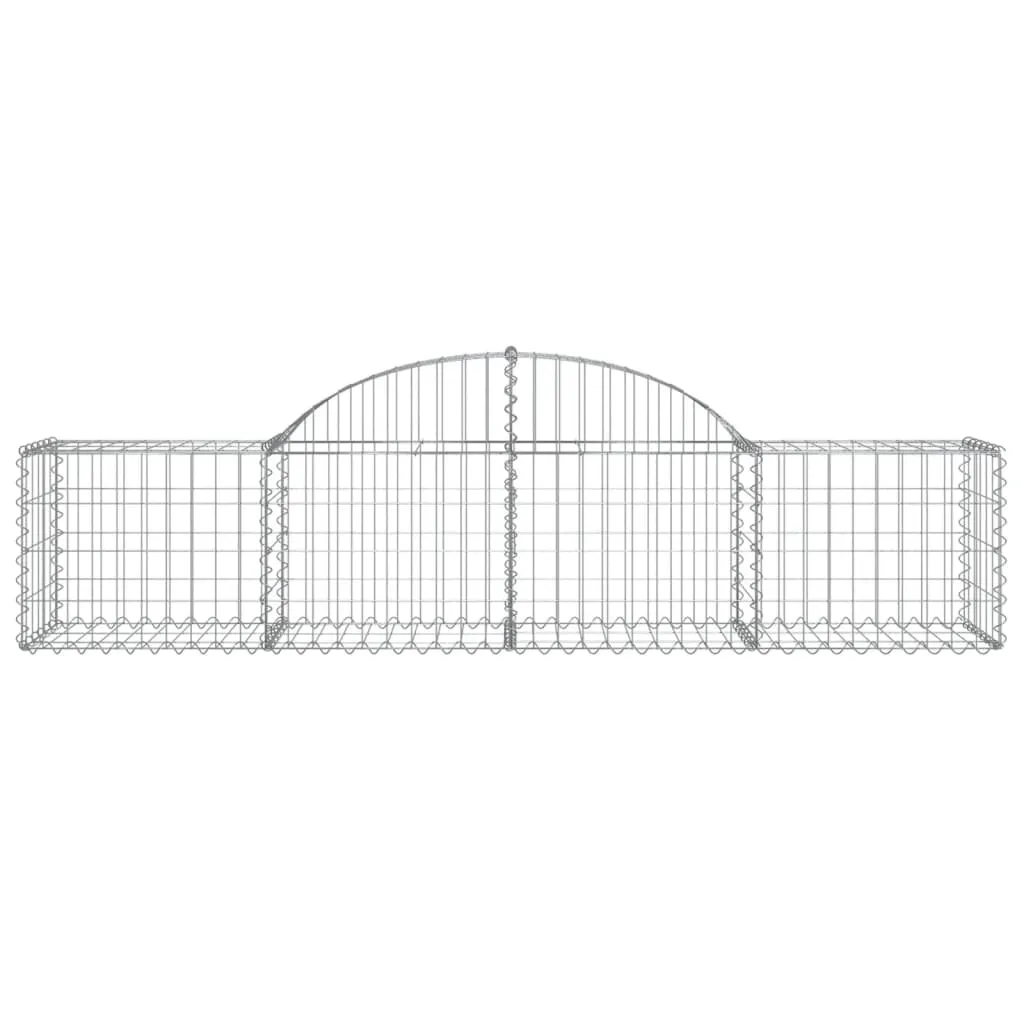 Arched Gabion Baskets 25 pcs 200x50x40/60 cm Galvanised Iron