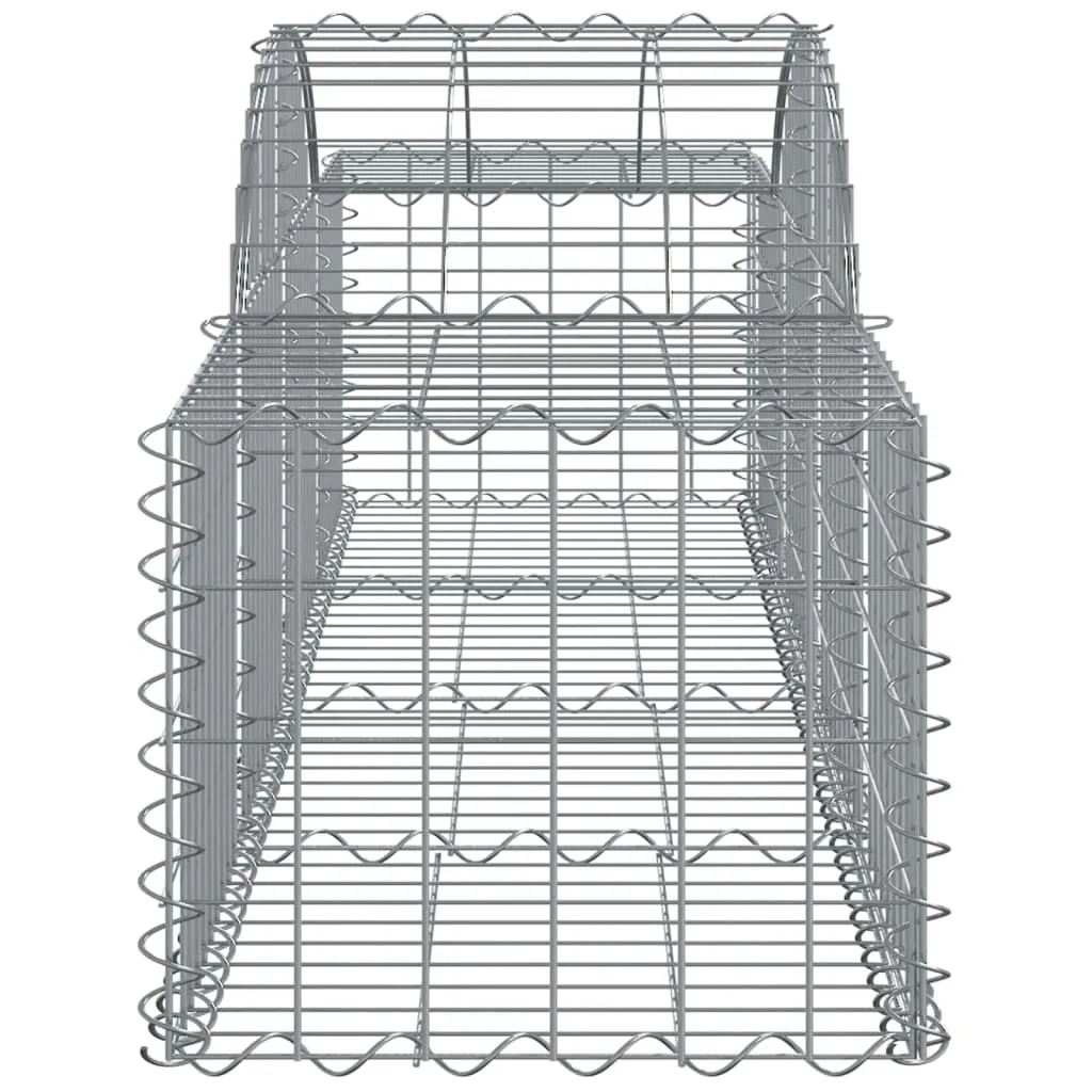 Arched Gabion Baskets 25 pcs 200x50x40/60 cm Galvanised Iron