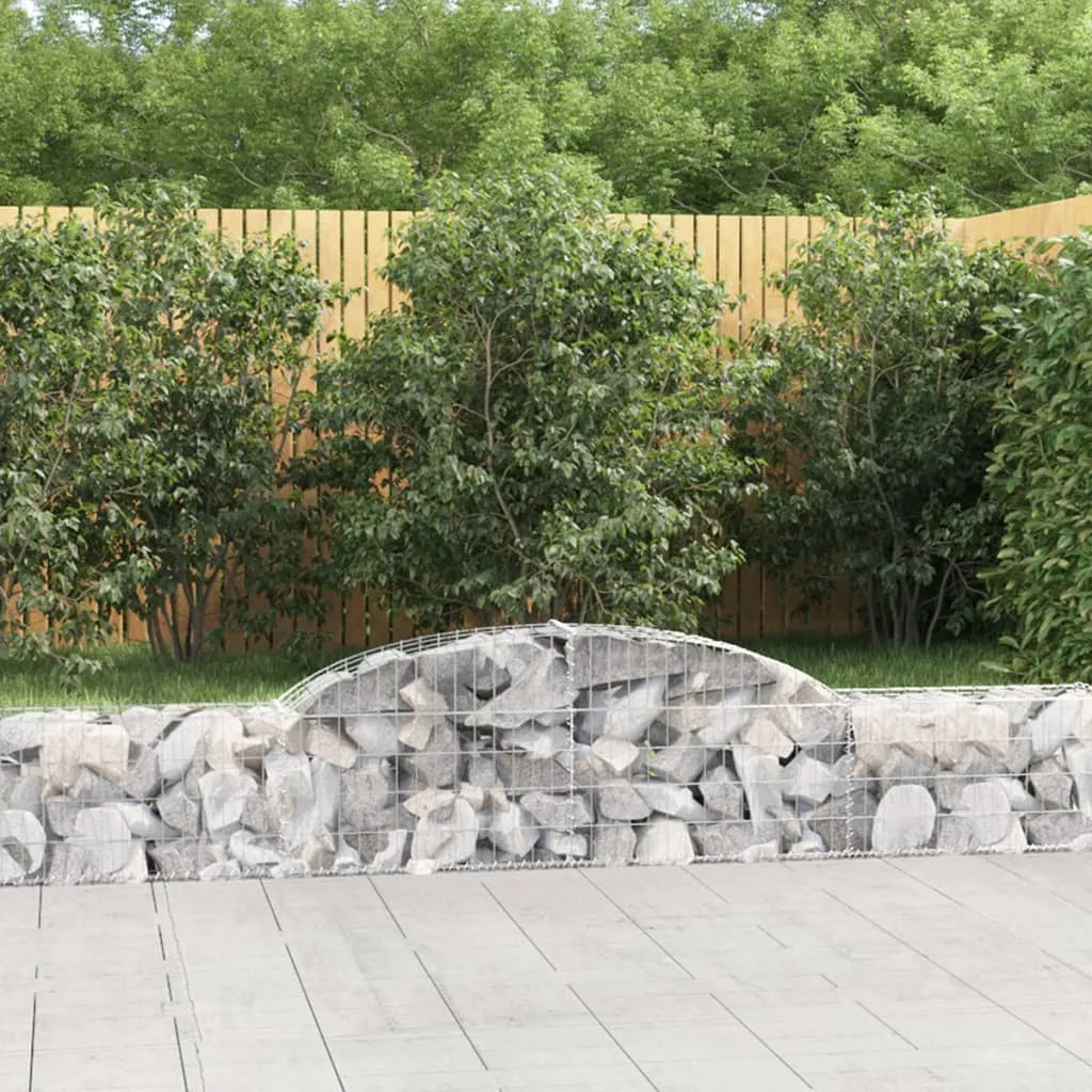 Arched Gabion Baskets 3 pcs 300x30x40/60 cm Galvanised Iron