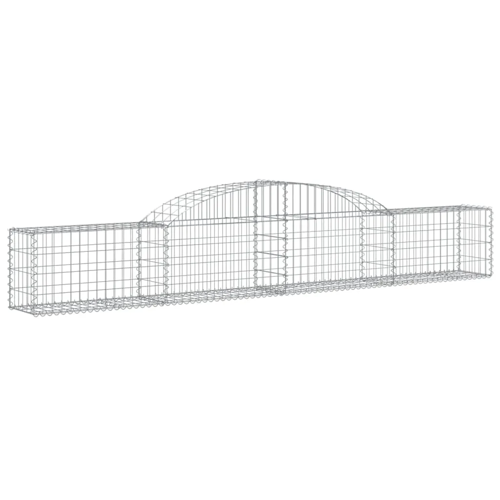 Arched Gabion Baskets 3 pcs 300x30x40/60 cm Galvanised Iron