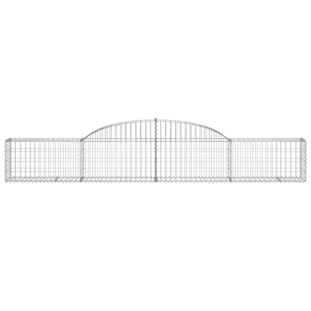 Arched Gabion Baskets 3 pcs 300x30x40/60 cm Galvanised Iron