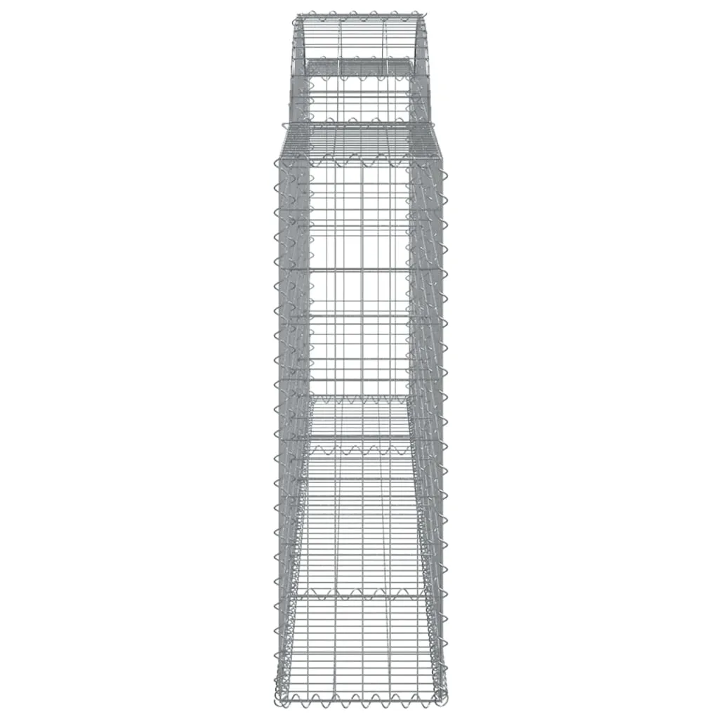 Arched Gabion Baskets 4 pcs 300x30x100/120 cm Galvanised Iron