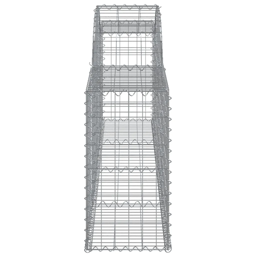 Arched Gabion Baskets 4 pcs 300x30x60/80 cm Galvanised Iron