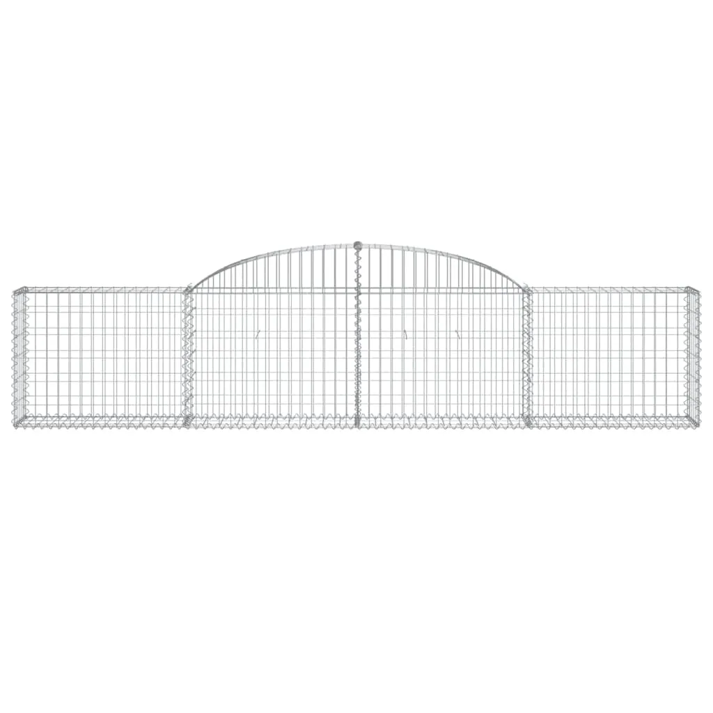 Arched Gabion Baskets 4 pcs 300x30x60/80 cm Galvanised Iron