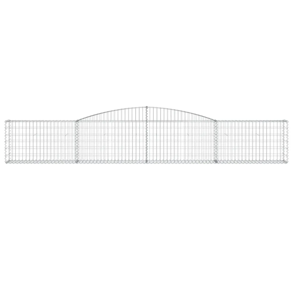 Arched Gabion Baskets 4 pcs 400x30x60/80 cm Galvanised Iron