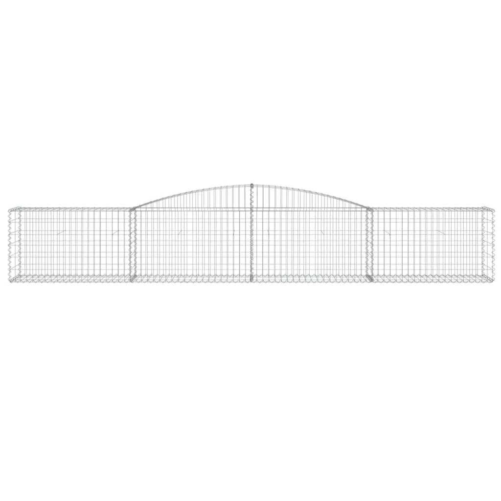 Arched Gabion Baskets 5 pcs 400x50x60/80 cm Galvanised Iron