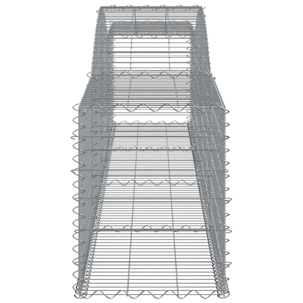 Arched Gabion Baskets 5 pcs 400x50x60/80 cm Galvanised Iron