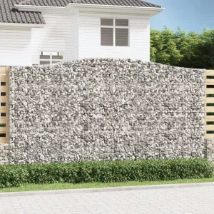 Arched Gabion Baskets 6 pcs 400x50x220/240 cm Galvanised Iron