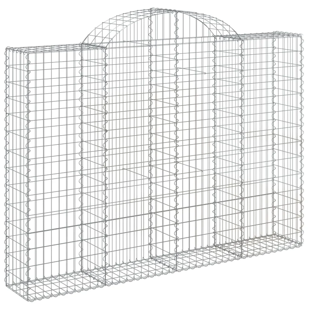 Arched Gabion Baskets 8 pcs 200x30x140/160 cm Galvanised Iron